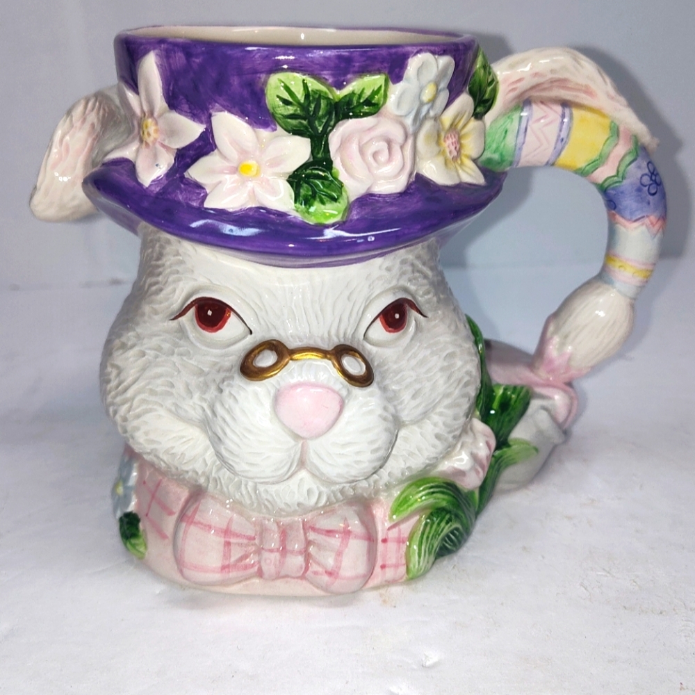 Easter Bunny  Rabbit Shaped Mug 3D Novelty Unbranded Hand painted